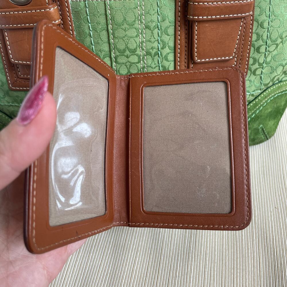 Rare Y2K Coach Signature Green Soho Buckle Tote Bag | 4-Pc Collector Set Micro C - Picture 7 of 14